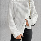 Women’s Knitted Jumper | Roll Neck and Ribbed Design