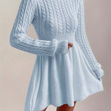 Women’s Timeless Cable Knit Dress | A-line Jumper