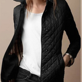 Women’s Casual Quilted Jacket with Turned-Down Collar | Stylish Outerwear