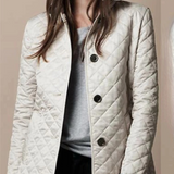 Women’s Casual Quilted Jacket with Turned-Down Collar | Stylish Outerwear