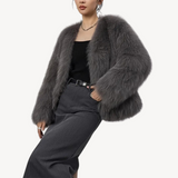 Women’s Stylish Fur Coat |  Modern Outfit