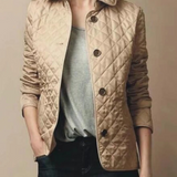 Women’s Casual Quilted Jacket with Turned-Down Collar | Stylish Outerwear