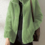 Women’s Fur Coat | Stylish Zip-Up Design