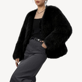 Women’s Stylish Fur Coat |  Modern Outfit