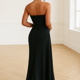 Strapless Slit Evening Gown for Women