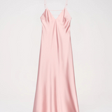 Satin Cowl Neck Slip Maxi Dress with Open Back