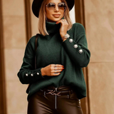 Women's Stylish Knitted Jumper | Roll Neck Design