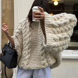 Women's Stylish Knitted Jumper | Oversized Design with Balloon Sleeves