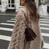 Women's Stylish Knitted Jumper | Oversized Design with Balloon Sleeves