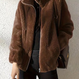 Women’s Fur Coat | Stylish Zip-Up Design