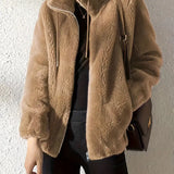Women’s Fur Coat | Stylish Zip-Up Design