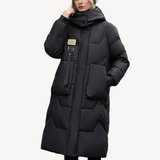 Women's Stylish Long Hooded Puffer Coat | Winter