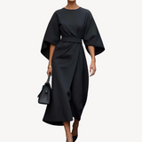 Women’s Stylish Belted Midi Dress | Chic