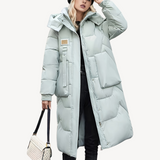Women's Stylish Long Hooded Puffer Coat | Winter