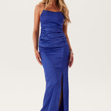 Elegant Satin Strappy Back Maxi Dress