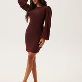 Long Sleeve Shimmer Bodycon Mini Dress