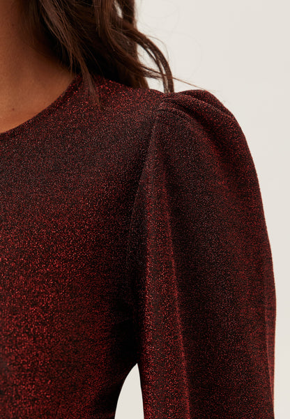 Long Sleeve Shimmer Bodycon Mini Dress