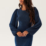 Long Sleeve Glitter Mini Dress