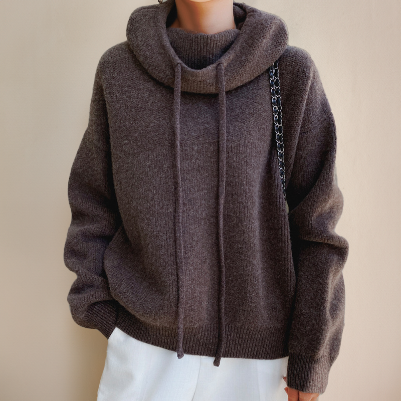 Cozy Knit Hoodie Sweater for Women