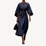 Women’s Stylish Belted Midi Dress | Chic