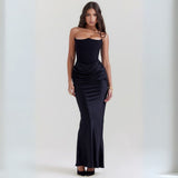 Women’s Strapless Maxi Wedding Guest Dress | Chic