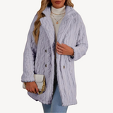 Women’s Stylish Double-Breasted Fur Jacket | Timeless