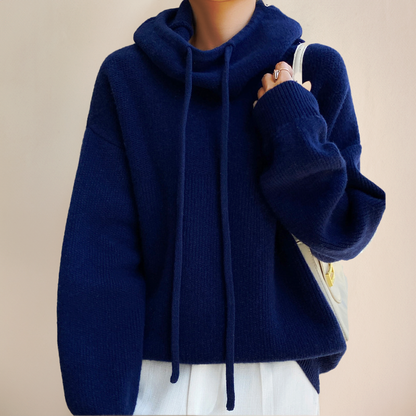 Cozy Knit Hoodie Sweater for Women