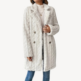 Women’s Stylish Double-Breasted Fur Jacket | Timeless